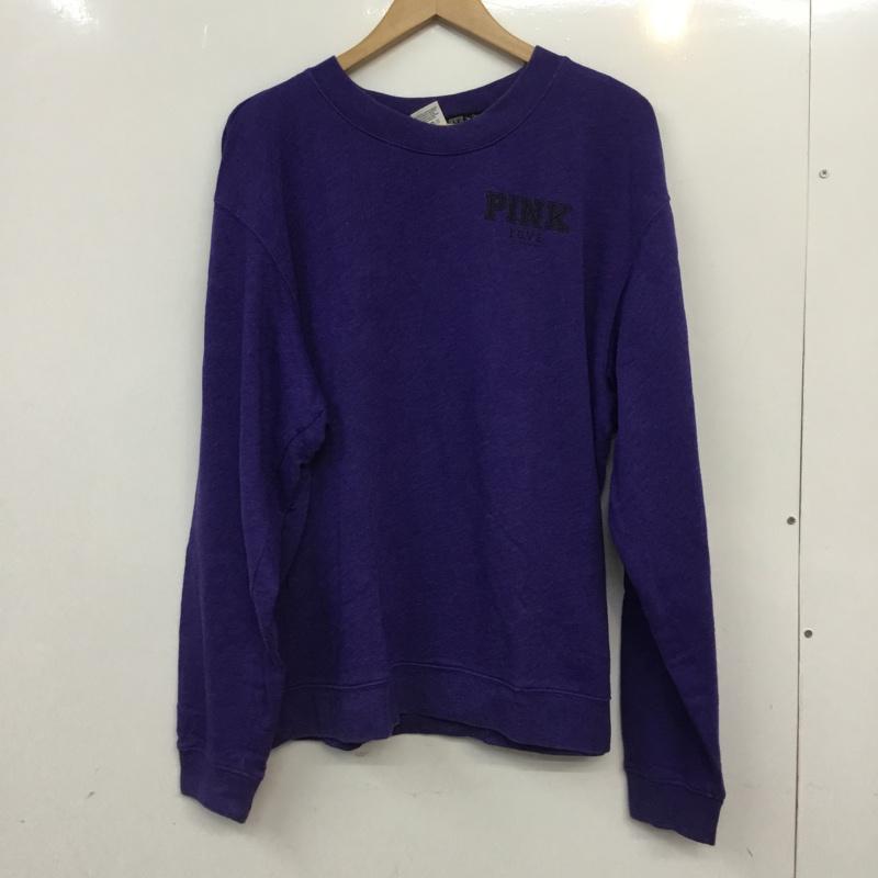古着 USED トレーナー 長袖 スウェット 裏起毛 プリント L ロゴ、文字 紫 / パープル / メンズ USED 古着 中古 10062618