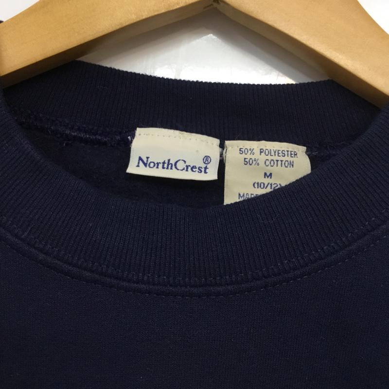 古着 USED トレーナー 長袖 スウェット 裏起毛 プリント 鳥 M 刺繍 紺 / ネイビー / メンズ USED 古着 中古 10062624