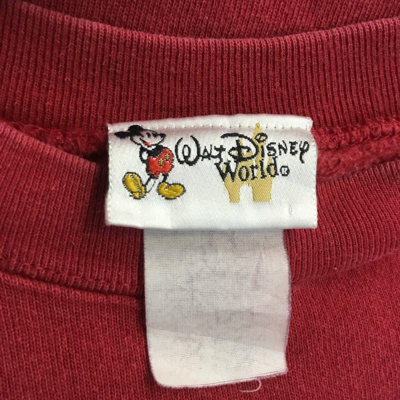 ディズニー Disney トレーナー 長袖 スウェット 裏起毛 プリント ディズニー キャラクター えんじ / ワインレッド / メンズ USED 古着 中古 10062631