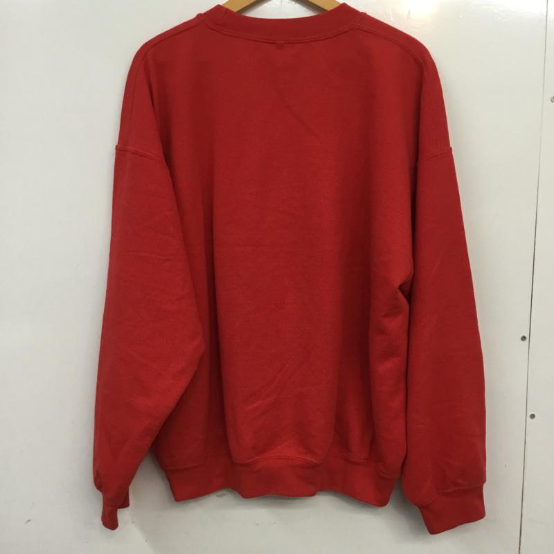 古着 USED トレーナー 長袖 スウェット 裏起毛 プリント ロゴ、文字 赤 / レッド / メンズ USED 古着 中古 10062640