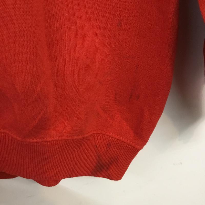 ヘインズ HANES トレーナー 長袖 スウェット 裏起毛 プリント アラスカ L ロゴ、文字 赤 / レッド / メンズ USED 古着 中古 10062644