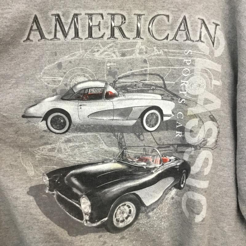 ジャージーズ JERZEES トレーナー 長袖 スウェット 裏起毛 車 M プリント 灰 / グレー / メンズ USED 古着 中古 10062654