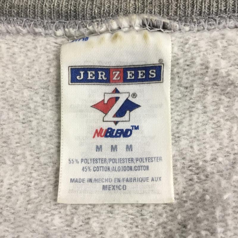 ジャージーズ JERZEES トレーナー 長袖 スウェット 裏起毛 車 M プリント 灰 / グレー / メンズ USED 古着 中古 10062654