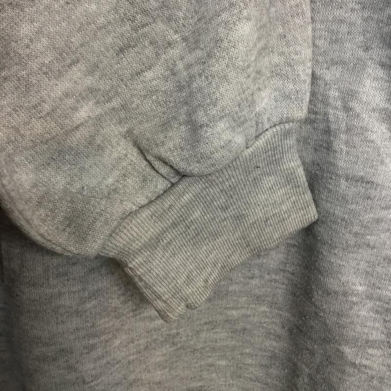 古着 USED トレーナー 長袖 スウェット 裏起毛 プリント ラグランスリーブ L ロゴ、文字 灰 / グレー / X 赤 / レッド / メンズ USED 古着 中古 10062656