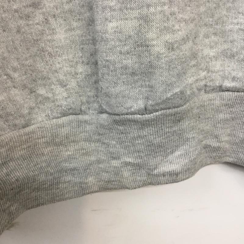 古着 USED トレーナー 長袖 スウェット 裏起毛 プリント ラグランスリーブ L ロゴ、文字 灰 / グレー / X 赤 / レッド / メンズ USED 古着 中古 10062656