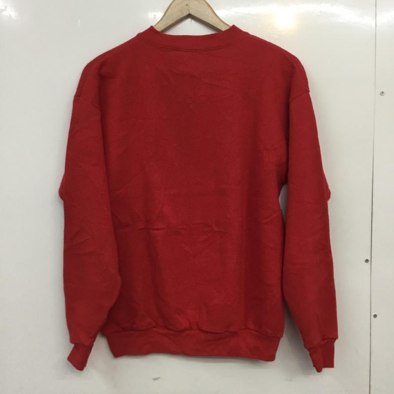 古着 USED トレーナー 長袖 スウェット 裏起毛 プリント M プリント 赤 / レッド / メンズ USED 古着 中古 10062665