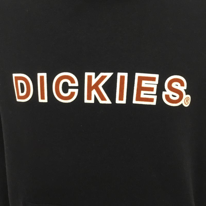 ディッキーズ Dickies トレーナー 長袖 リブラインロゴパーカ スウェット 裏起毛 L ロゴ、文字 黒 / ブラック / メンズ USED 古着 中古 10062716