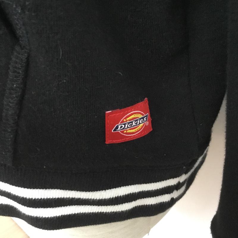 ディッキーズ Dickies トレーナー 長袖 リブラインロゴパーカ スウェット 裏起毛 L ロゴ、文字 黒 / ブラック / メンズ USED 古着 中古 10062716