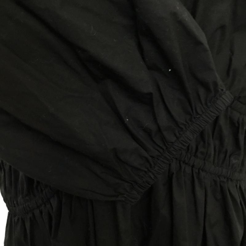 ザラ ZARA チュニック 七分袖 L 無地 黒 / ブラック / レディース USED 古着 中古 10062940