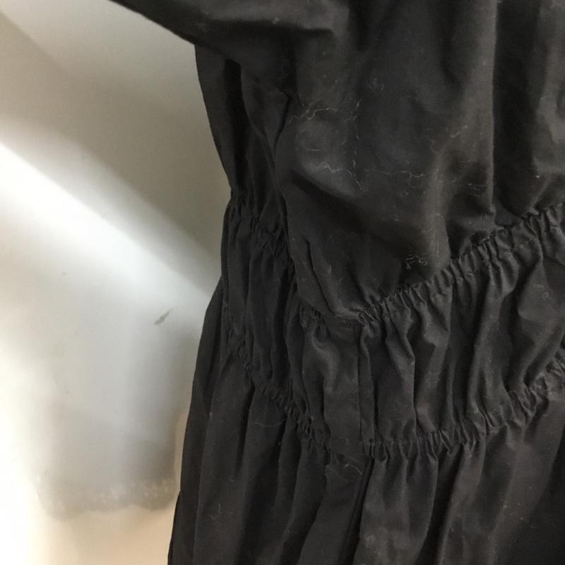 ザラ ZARA チュニック 七分袖 L 無地 黒 / ブラック / レディース USED 古着 中古 10062940
