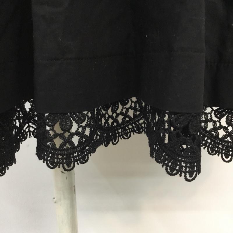ザラ ZARA チュニック 七分袖 L 無地 黒 / ブラック / レディース USED 古着 中古 10062940