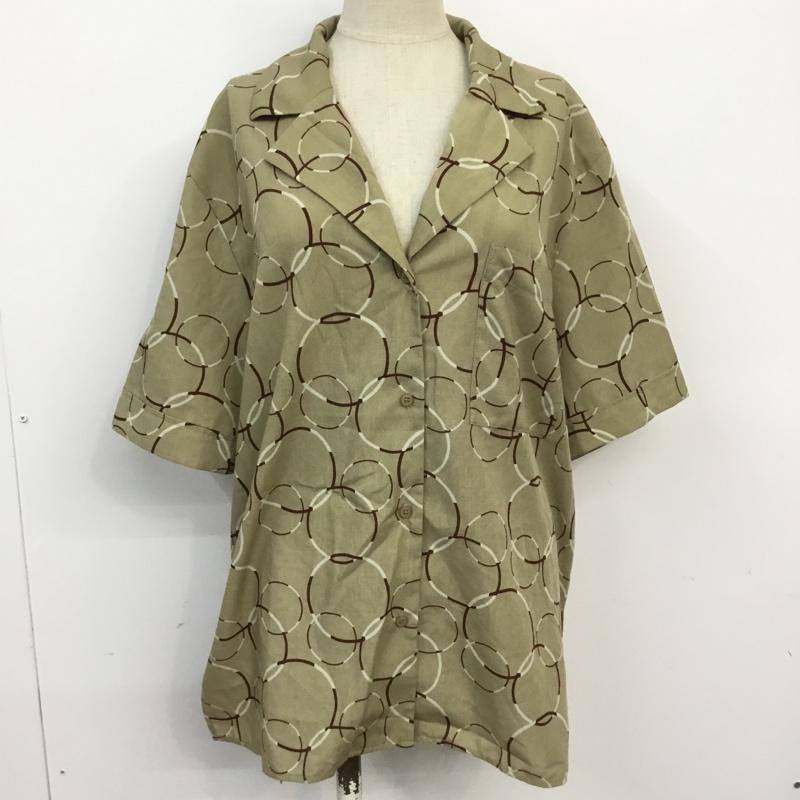 マウジー MOUSSY シャツ、ブラウス 半袖 010BAS30-7720 HOOP CHAIN SH FREE 総柄 ベージュ / ベージュ / レディース USED 古着 中古 10063043