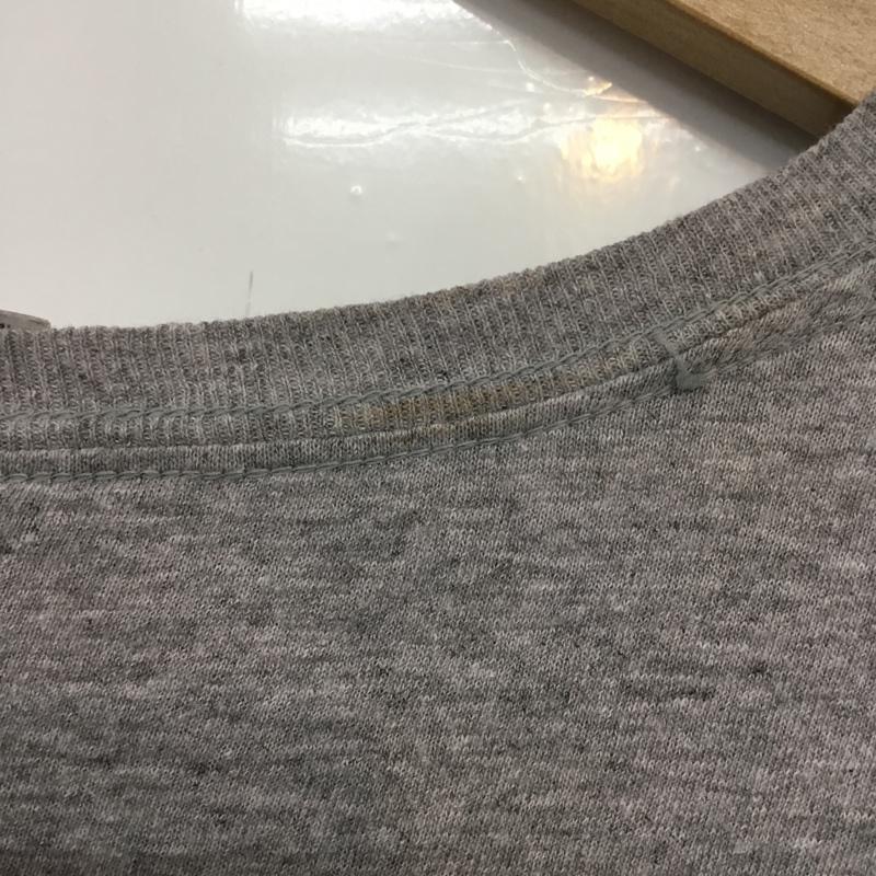 ギルダン GILDAN Tシャツ 半袖 クルーネック バックプリント 胸ポケット XL プリント 灰 / グレー / メンズ USED 古着 中古 10063218