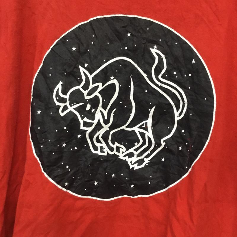古着 USED Tシャツ 半袖 クルーネック 星座 おうし座 プリント 赤 / レッド / メンズ USED 古着 中古 10063235