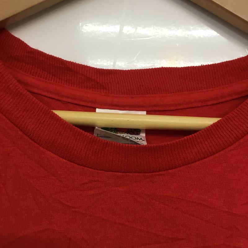フルーツオブザルーム FRUIT OF THE LOOM Tシャツ 半袖 クルーネック プリント XL ロゴ、文字 赤 / レッド / メンズ USED 古着 中古 10063240