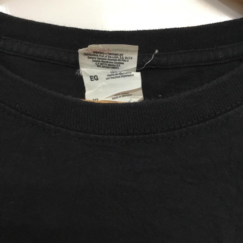 フルーツオブザルーム FRUIT OF THE LOOM Tシャツ 半袖 クルーネック バックプリント 野球 XL ロゴ、文字 黒 / ブラック / メンズ USED 古着 中古 10063241