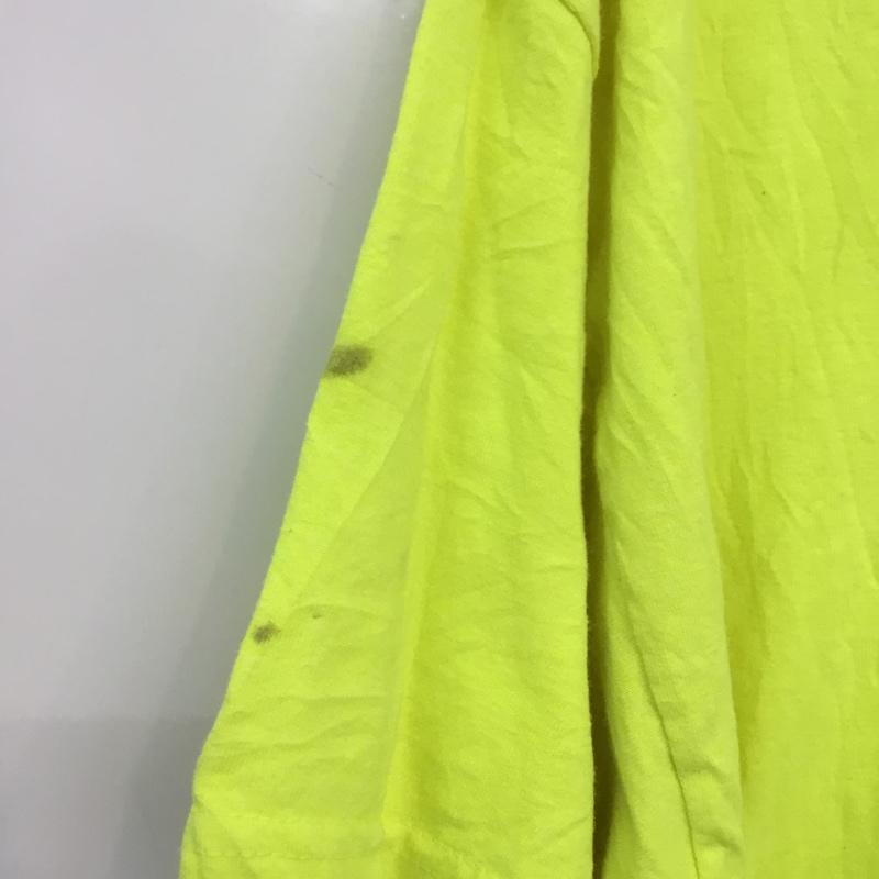 ギルダン GILDAN Tシャツ 半袖 クルーネック バックプリント 2XL ロゴ、文字 黄 / イエロー / メンズ USED 古着 中古 10063243