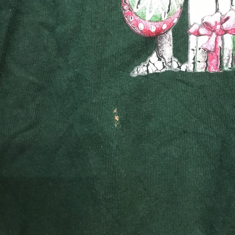 古着 USED Tシャツ 半袖 クルーネック クリスマス リース 雪 プリント 緑 / グリーン / メンズ USED 古着 中古 10063257