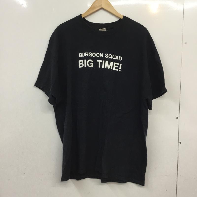 ギルダン GILDAN Tシャツ 半袖 クルーネック ロゴ XL ロゴ、文字 黒 / ブラック / メンズ USED 古着 中古 10063263
