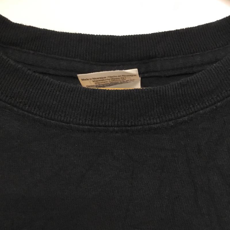 ギルダン GILDAN Tシャツ 半袖 クルーネック ロゴ XL ロゴ、文字 黒 / ブラック / メンズ USED 古着 中古 10063263