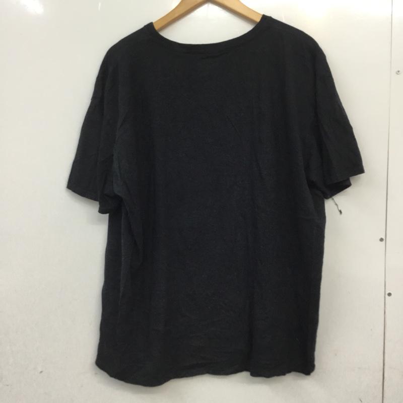 ギルダン GILDAN Tシャツ 半袖 Vネック プリント 2XL ロゴ、文字 黒 / ブラック / メンズ USED 古着 中古 10063265