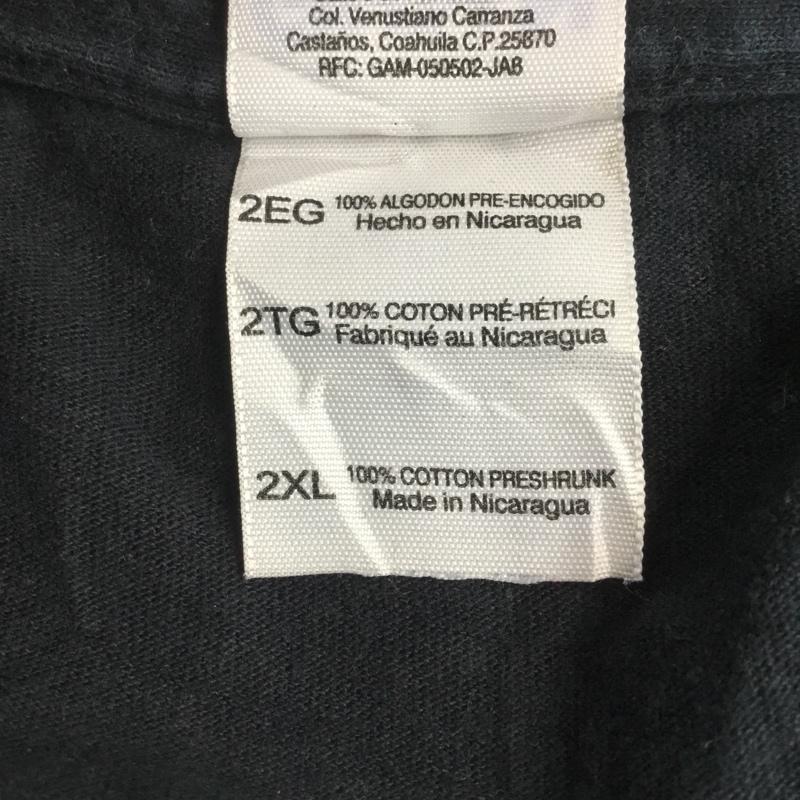 ギルダン GILDAN Tシャツ 半袖 クルーネック バックプリント 2XL ロゴ、文字 黒 / ブラック / メンズ USED 古着 中古 10063267