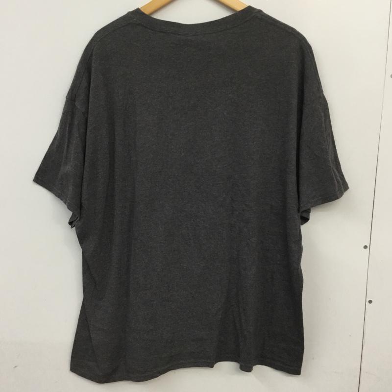 ヘインズ HANES Tシャツ 半袖 クルーネック プリント XL ロゴ、文字 ダークグレー / ダークグレー / メンズ USED 古着 中古 10063279