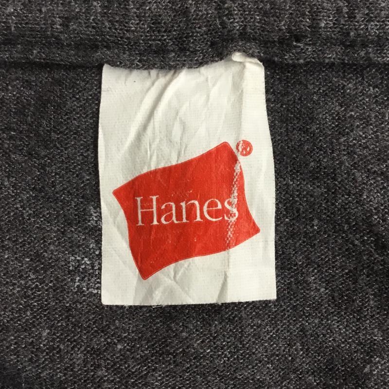 ヘインズ HANES Tシャツ 半袖 クルーネック プリント XL ロゴ、文字 ダークグレー / ダークグレー / メンズ USED 古着 中古 10063279