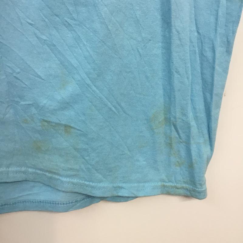 ギルダン GILDAN Tシャツ 半袖 クルーネック プリント ロゴ、文字 水色 / ライトブルー / メンズ USED 古着 中古 10063288
