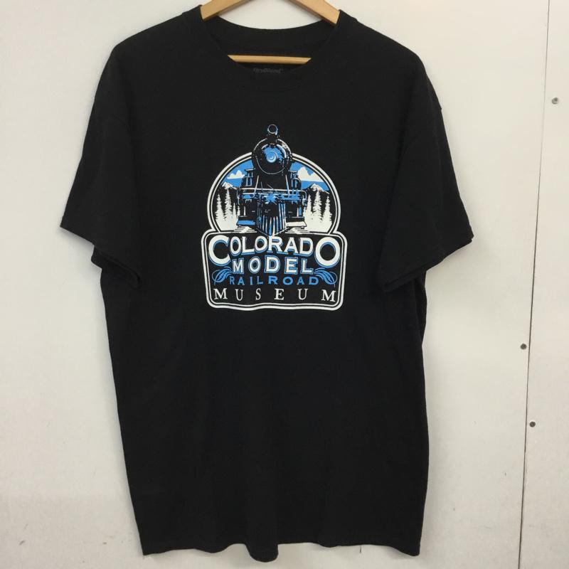 ギルダン GILDAN Tシャツ 半袖 クルーネック 汽車 Colorado Model Railroad Museum L プリント 黒 / ブラック / メンズ USED 古着 中古 10063312