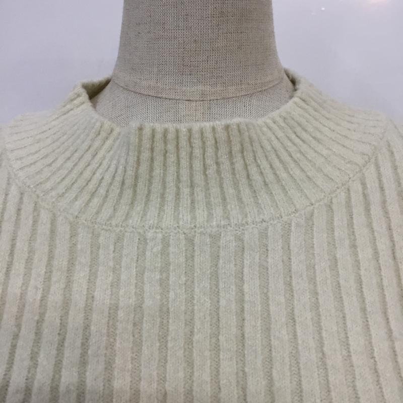 ローリーズファーム LOWRYS FARM ニット、セーター 長袖 M 無地 白 / ホワイト / レディース USED 古着 中古 10063400