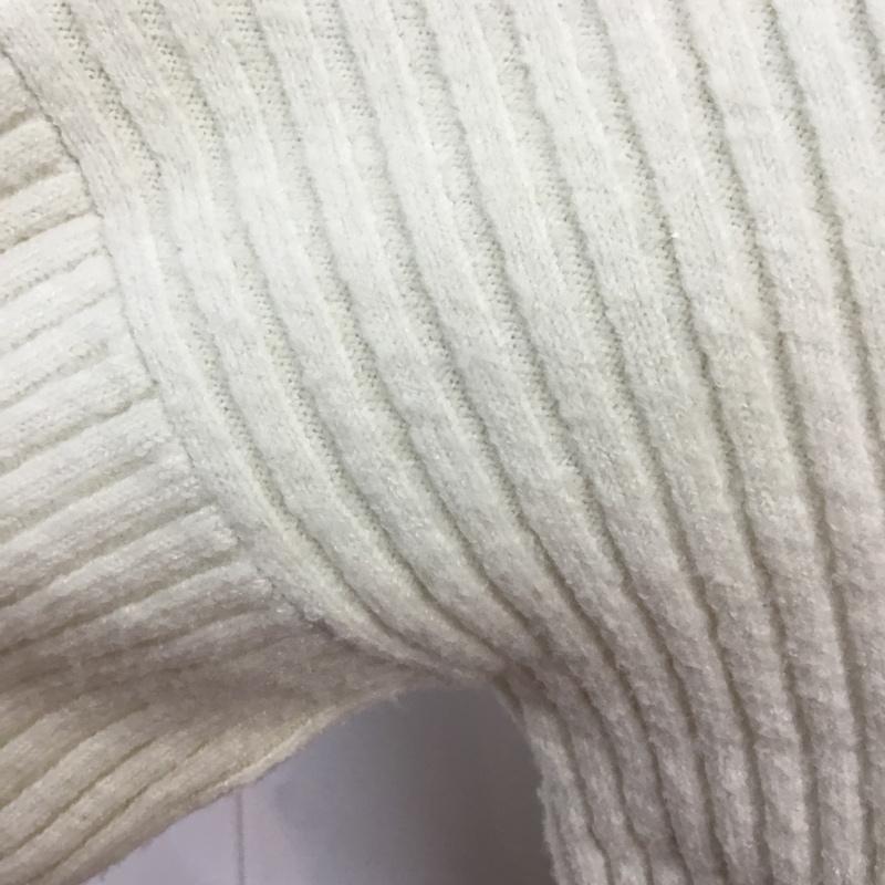 ローリーズファーム LOWRYS FARM ニット、セーター 長袖 M 無地 白 / ホワイト / レディース USED 古着 中古 10063400