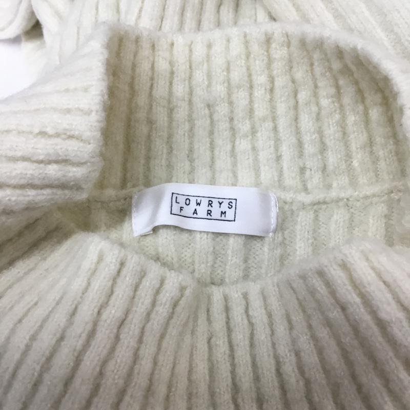 ローリーズファーム LOWRYS FARM ニット、セーター 長袖 M 無地 白 / ホワイト / レディース USED 古着 中古 10063400