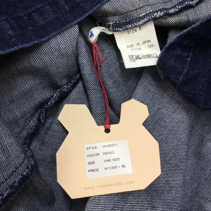 ホリデイ HOLIDAY ワンピース ひざ丈スカート デニムワンピース FREE 無地 インディゴ / インディゴ / レディース USED 古着 中古 10063409