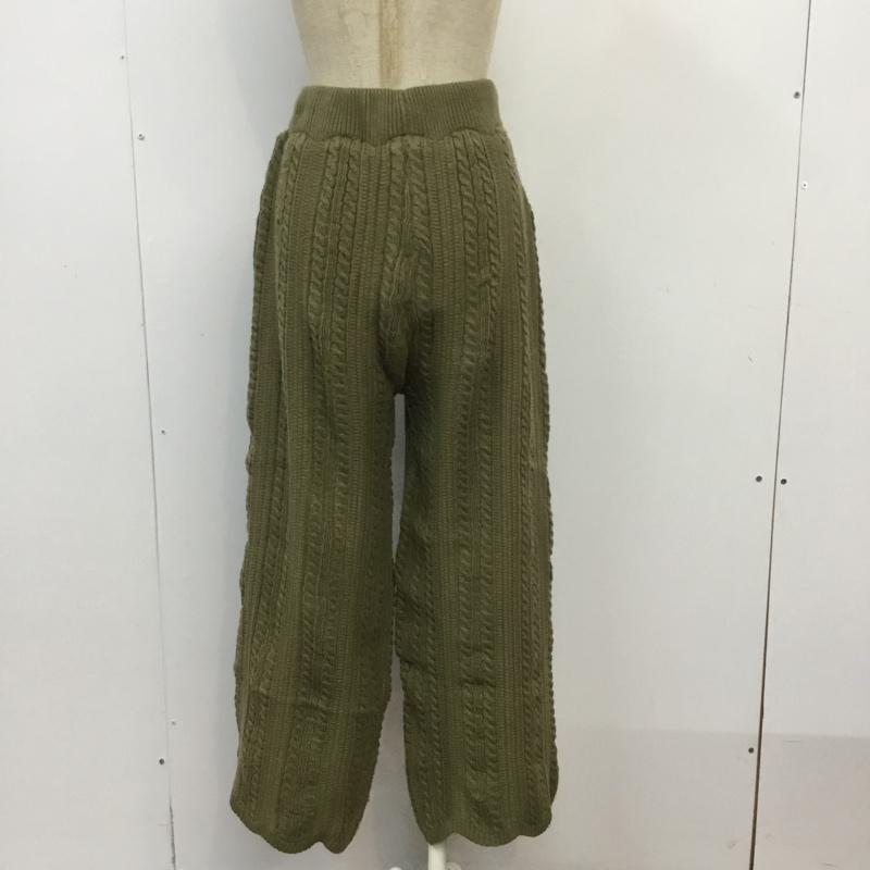 レイカズン Ray Cassin ボトムス ボトムス 裾スカラップニットパンツ FREE 無地 カーキ / カーキ / レディース USED 古着 中古 10063424
