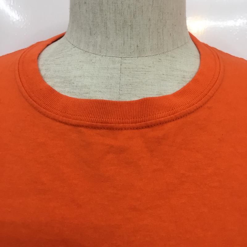 チャンピオン Champion Tシャツ 半袖 クルーネック XL ワンポイント 橙 / オレンジ / メンズ USED 古着 中古 10063451