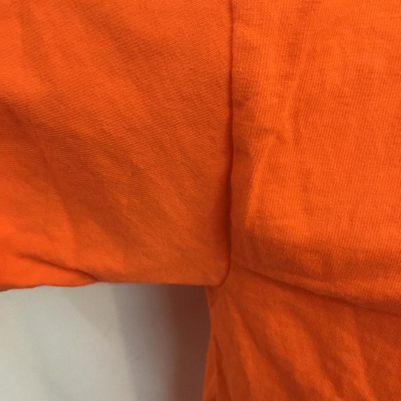 チャンピオン Champion Tシャツ 半袖 クルーネック XL ワンポイント 橙 / オレンジ / メンズ USED 古着 中古 10063451