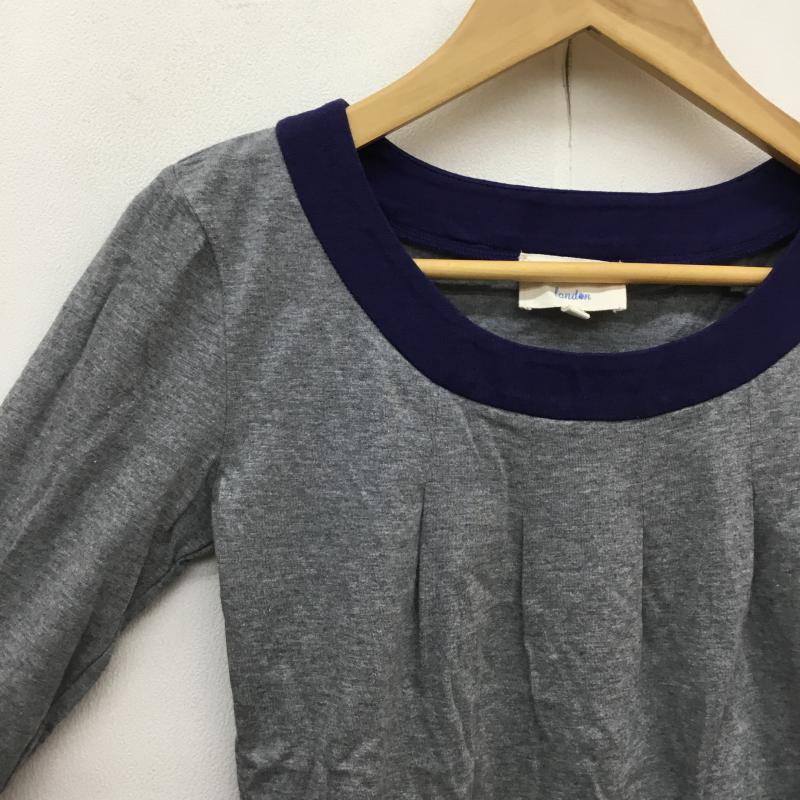 ローラ アシュレイ LAURA ASHLEY カットソー 七分袖 1 灰 / グレー / レディース USED 古着 中古 10063500