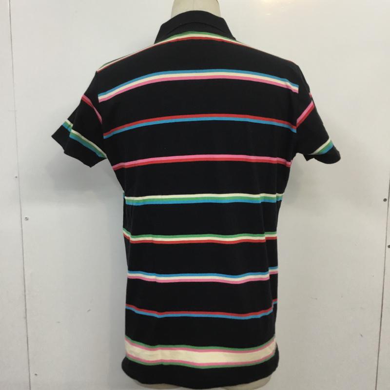 ディーゼル DIESEL ポロシャツ 半袖 M ボーダー柄 黒 / ブラック / メンズ USED 古着 中古 10063621