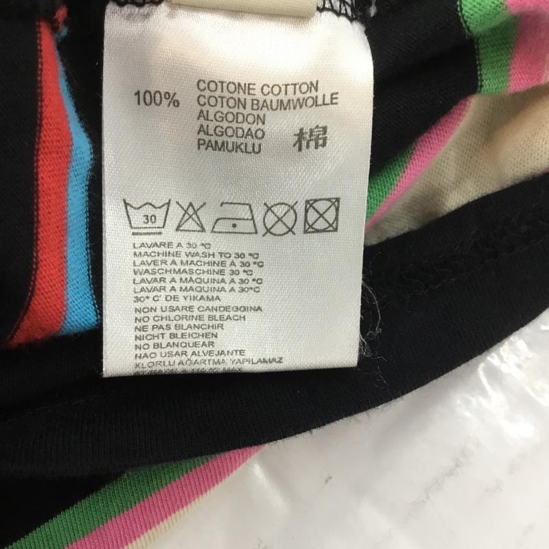 ディーゼル DIESEL ポロシャツ 半袖 M ボーダー柄 黒 / ブラック / メンズ USED 古着 中古 10063621
