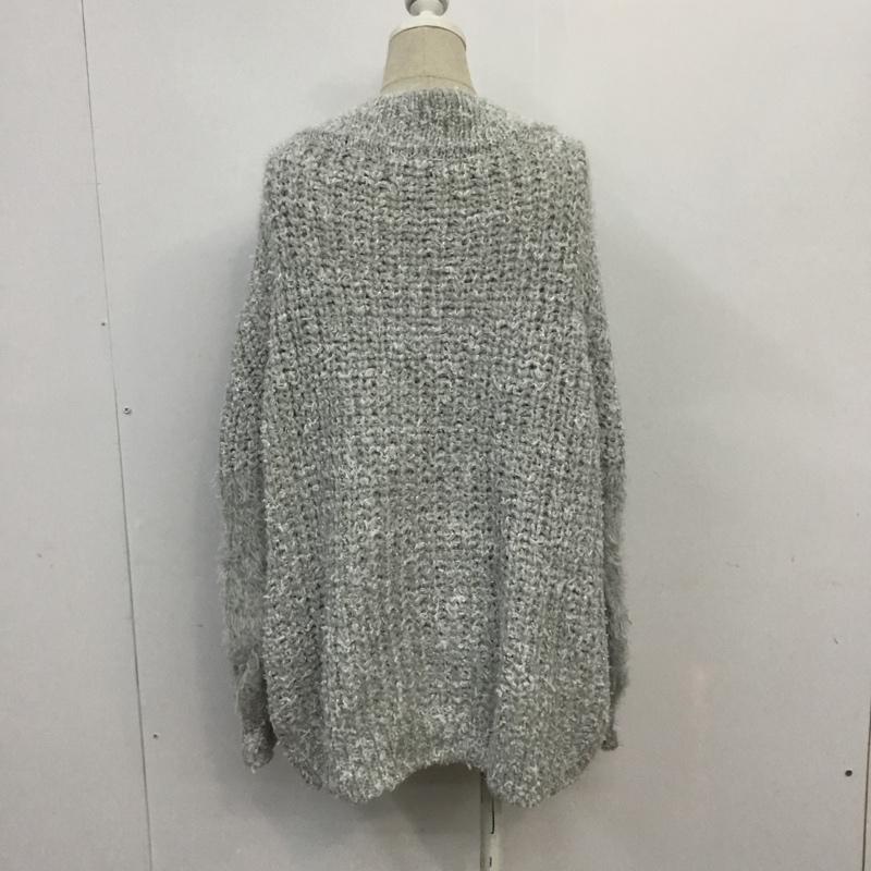 ヘザー Heather ニット、セーター 長袖 HE061015CF FREE 無地 灰 / グレー / レディース USED 古着 中古 10063628