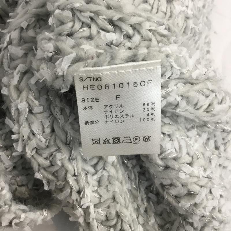 ヘザー Heather ニット、セーター 長袖 HE061015CF FREE 無地 灰 / グレー / レディース USED 古着 中古 10063628