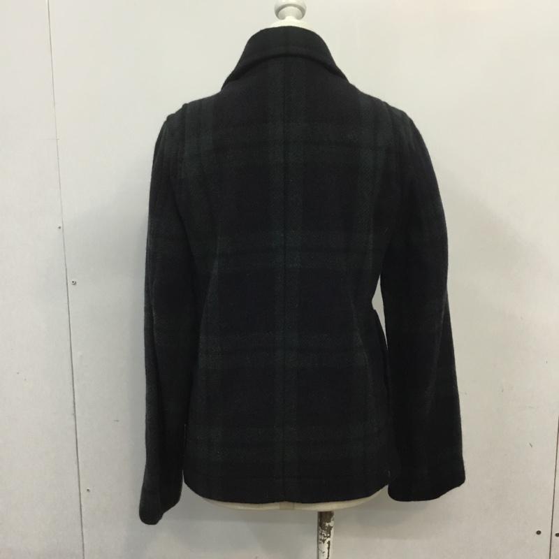 トラディショナルウェザーウェア Traditional Weatherwear コート ピーコート 072HF-7702 34 チェック 緑 / グリーン / X 紺 / ネイビー / レディース USED 古着 中古 10063664