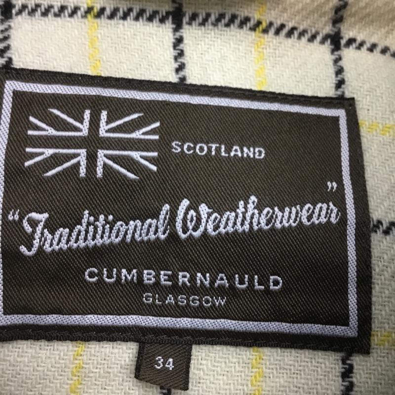 トラディショナルウェザーウェア Traditional Weatherwear コート ピーコート 072HF-7702 34 チェック 緑 / グリーン / X 紺 / ネイビー / レディース USED 古着 中古 10063664