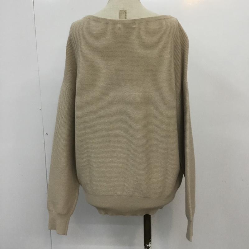 インディヴィ INDIVI ニット、セーター 長袖 38 無地 ベージュ / ベージュ / レディース USED 古着 中古 10063726