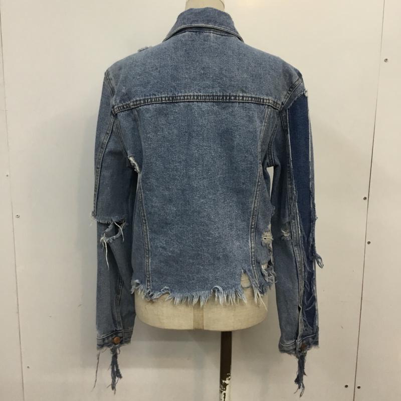 ザラ ZARA ジャケット、上着 ジャケット、ブレザー TRFDENIM デニムジャケット Gジャン S 無地 インディゴ / インディゴ / レディース USED 古着 中古 10063822