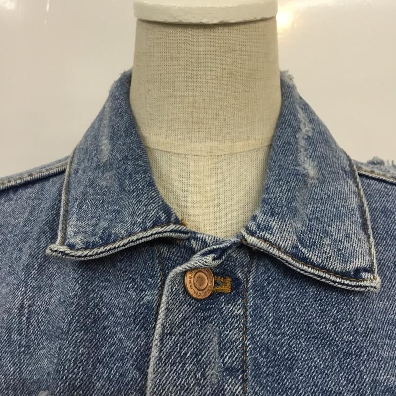 ザラ ZARA ジャケット、上着 ジャケット、ブレザー TRFDENIM デニムジャケット Gジャン S 無地 インディゴ / インディゴ / レディース USED 古着 中古 10063822