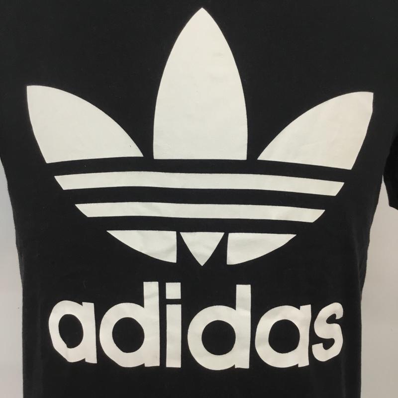 アディダス adidas Tシャツ 半袖 クルーネック AJ8830 ORIG TREFOIL TEE トレフォイル S プリント 黒 / ブラック / メンズ USED 古着 中古 10063901