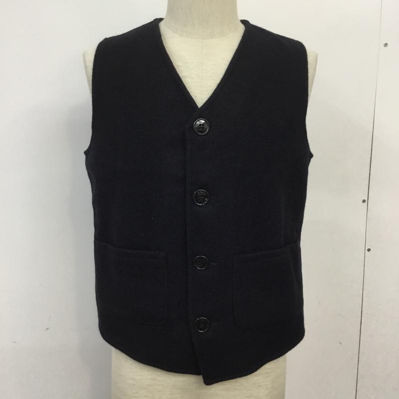 ジョンソン ウーレン ミルズ Johnson Woolen Mills ベスト ベスト VB2-73 ウール XS 無地 紺 / ネイビー / メンズ USED 古着 中古 10063909