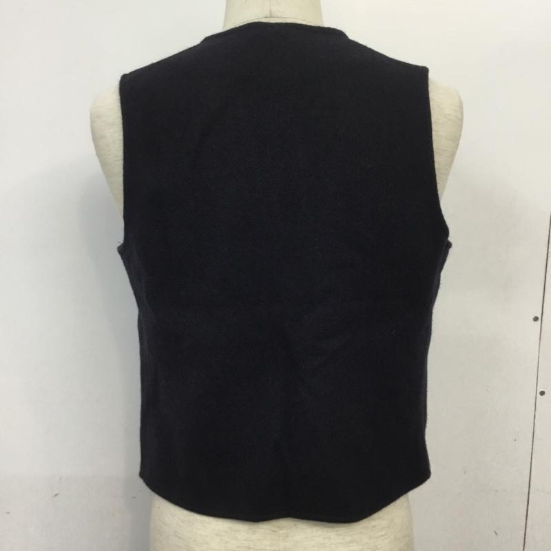 ジョンソン ウーレン ミルズ Johnson Woolen Mills ベスト ベスト VB2-73 ウール XS 無地 紺 / ネイビー / メンズ USED 古着 中古 10063909